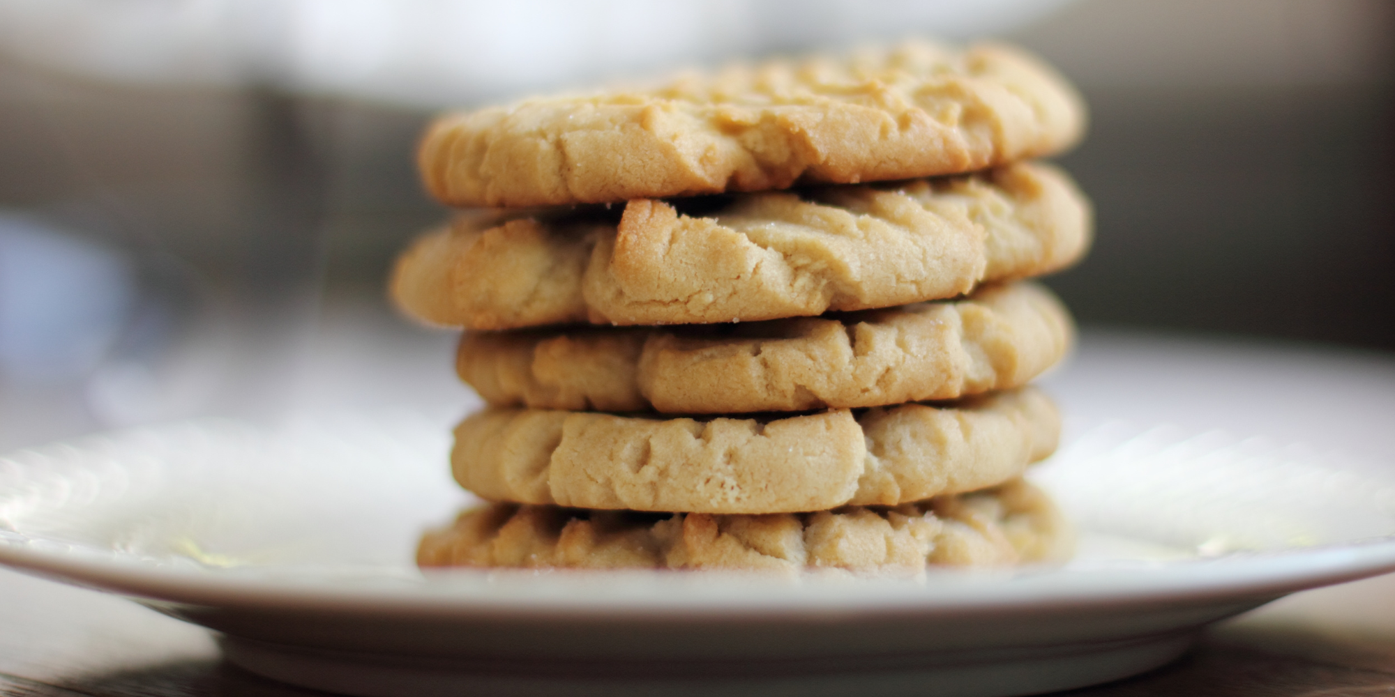 Stack of cookies on a plate